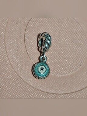 Pandora Retired Sterling Silver Enamel Evil Eye Charm ✨️
